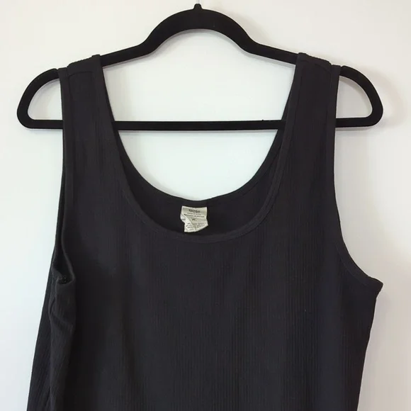 Lucy & Yak Susie Vest Top: ORGANIC COTTON & LENZING ECOVERO - Black - Size XL - Picture 2 of 7